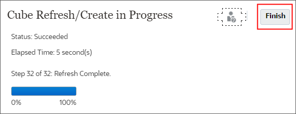 Refresh database success message